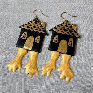 Works By Mallory Baba Yaga House Earrings